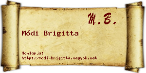 Módi Brigitta névjegykártya